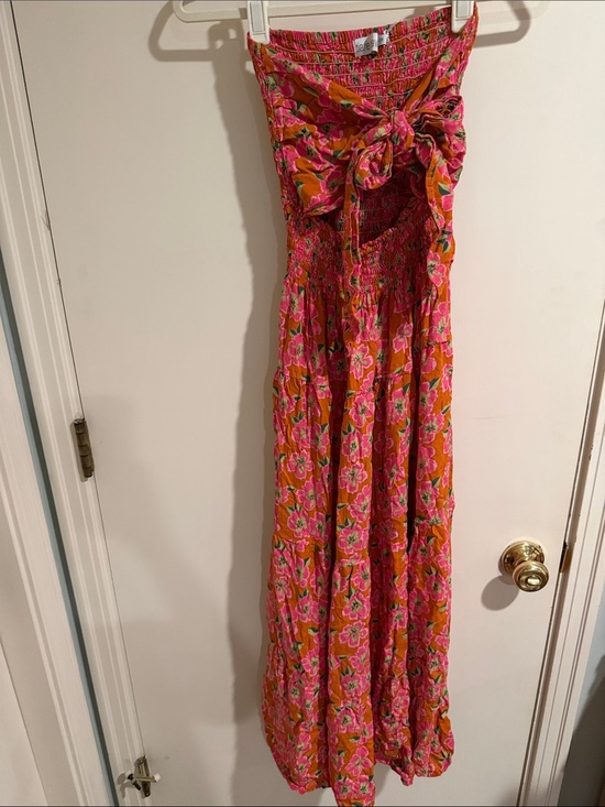Tiare Hawaii Other - Tiare Hawaii Pink and Orange Floral Swim Coverup Sarong Dress